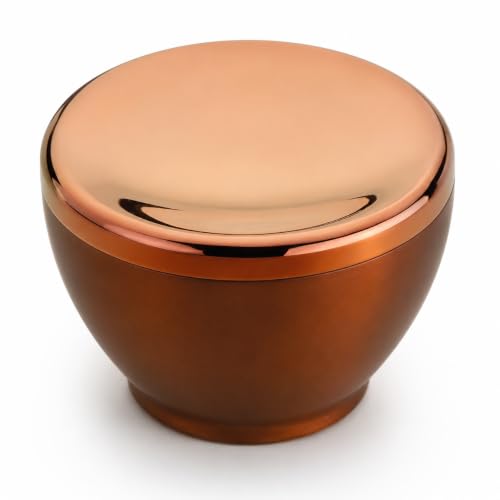 Image of Premium Zinc Cabinet Knob for Wardrobe, Kitchen, Drawer, Cupboard, Dresser & Furniture | Modern Round Mushroom Pull Handle | Heavy Duty Decorative Hardware | Single Piece Variant (Rose Gold)