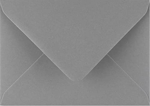 Dark Grey Envelopes - 5" x 7" / 133mm x 184mm - Pack of 10 - Great for Greeting Cards Wedding Invitations, Crafts, Business/Office