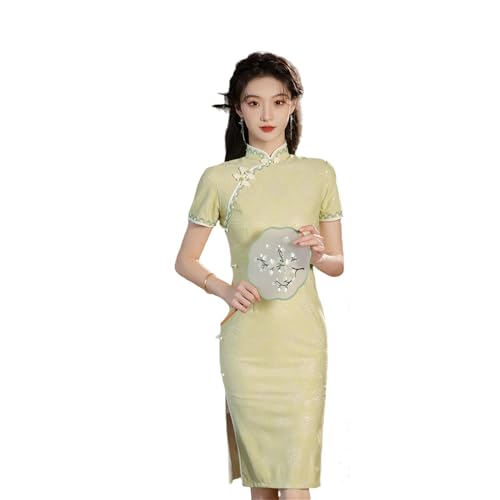 Robe Cheongsam rétro en dentelle idéale pour vos soirées d'été et cocktails
