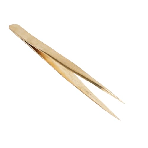 Topiky Antimagnetic Brass Tweezers Watchmakers Repair Tool, Micro Tweezers, Anti Magnetic for Jewelry Making, Watch Repair, Electronics - Image 8