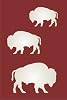 Stencils by Joanie Western (3) Buffalo Stencil Prairie Bison Southwest Shapes DIY Signs 6" x 9" #5