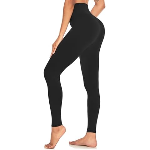 CTHH High Waisted Leggings for Women Tummy Control Soft Workout Yoga Pants for Running Athletic Non See Through(Black,Large-X-Large) Cover
