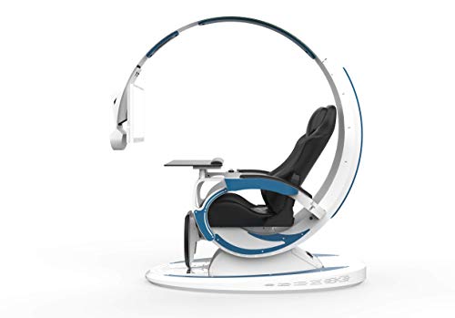 Image of INGREM Ergonomic Gaming Computer Chair Game Cockpit Gaming Equipment All-in-one Computer Seat E-Sports Space Capsule Zero Gravity Office Chair Coding Pod 2.0 (White Blue)