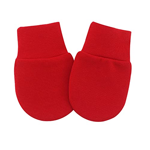 Generisch Gants Homme Enfant Enfant Grattant Unisexe Moufles Mois Bébé Non Pour 0-6 Moufles Gants Gants Nourrissons Garçons Gants en Coton (Rouge, Taille...