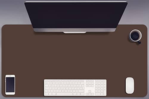 Sous-main de bureau marron 90x45 tapis de protection vinyle gaming Decormat