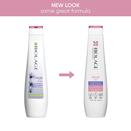 Biolage Color Last Purple Shampoo | Neutralizes Brass & Unwanted Yellow Tones | With Fig & Orchid | Paraben-Free | For Color Treated Hair | Vegan | Cruelty Free | Professional Shampoo | 13.5 Fl. Oz #TOP1