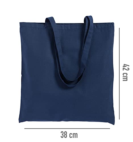 Artexia Tote Bags for Women - The Tote Bag Cotton - Canvas Tote Bag, Navy - Image 3