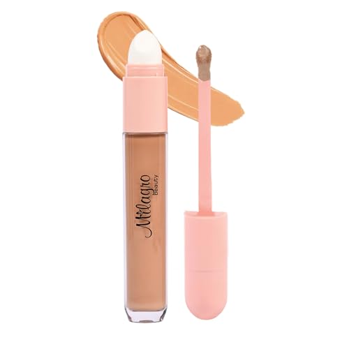 Image of Milagro Beauty Premium Wizard Concealer (6 ml) | Full Coverage, Matte & Poreless, Easily Blendable | Longlasting Creaseless Formula Covers Dark Spots | Highlighting & Contouring | All Skin Type (Latte)