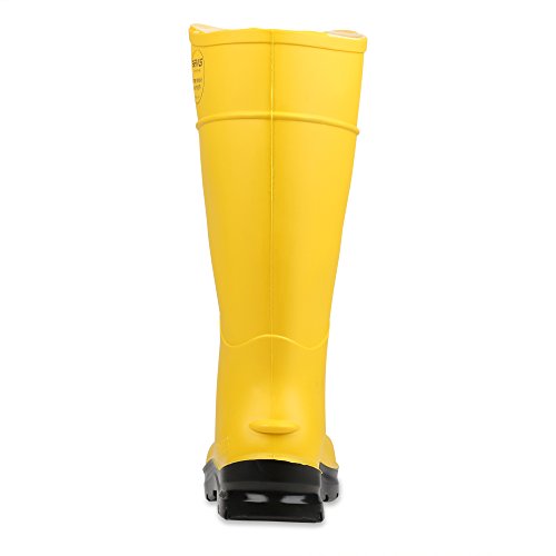 Image of Servus Comfort Technology 14 inch PVC Steel Toe Men's Work Boots, Yellow & Black (18835)