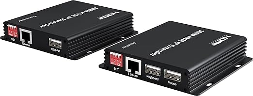 300M IP HDMI KVM Extender by Rj45 Cat6 Ethernet Cable Video Transmitter Receiver Extension Muitlpoint Cascade Extender Support via Network Switch-image-39