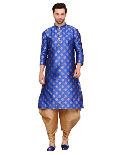 Men Ethnic Gold Leaves 100% pure Jacquard Kurta & Aladdin salwar ...