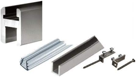 CRL Brushed Nickel 95" Flat/Flat Profile Deluxe Shower Door Header Kit