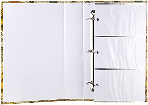 3-Ring Photo Album 504 Pockets Hold 4x6 Photos, Ancient World Map Design