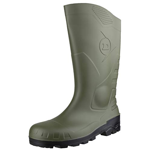 DUNLOP Devon Sicherheits-Gummistiefel, Unisex, Grün/Schwarz