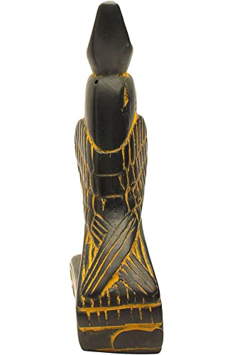 Discoveries Egyptian Imports - Estátua do Deus Egípcio Horus - Mini Ouro Antigo - 10 cm - Feito no E