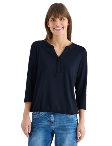 T-shirt bleu Cecil look tunique universel en maille légère taille M