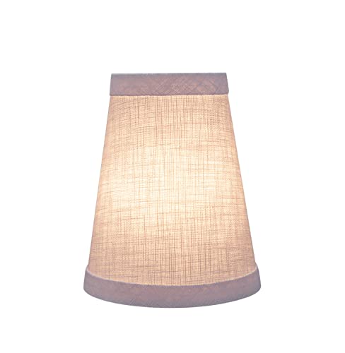 Aspen Creative 32664-2B Small Hardback Empire Shape Chandelier Clip-On Lamp Shade Set (2 Pack), Transitional Design in White, 4" bottom width (2-1/2" x 4" x 5") by Aspen Creative - Used condition - Image 5