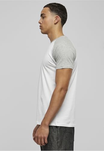 Urban Classics Raglan Contrast Tee, Maglietta Uomo, Bianco/Grigio, L - 3