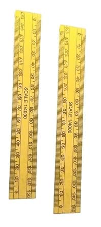 Brass Patwari Survey Scale with 1/4000 Marking for Area Measurement | Engineering Scale-Pack of 2PCS-picture-25