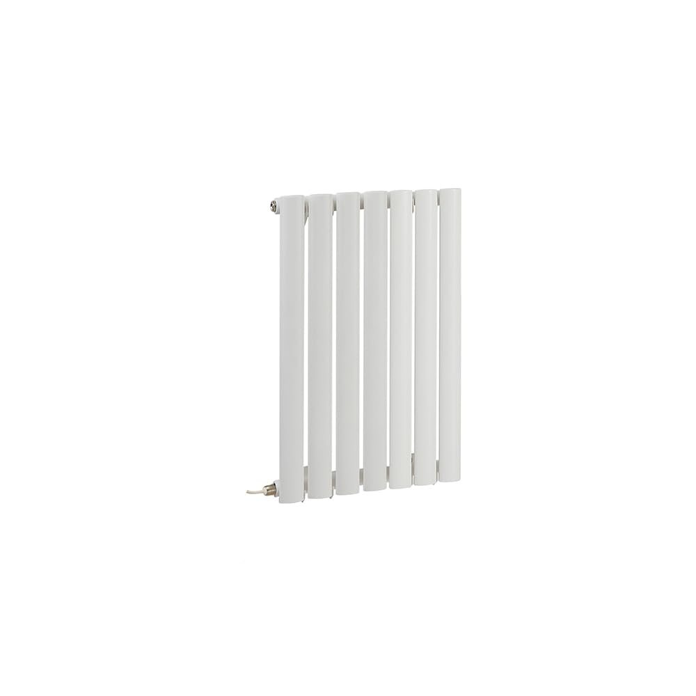 Milano Aruba 400W White Horizontal Single Oval Panel Electric Radiator - 635mm x 413mm