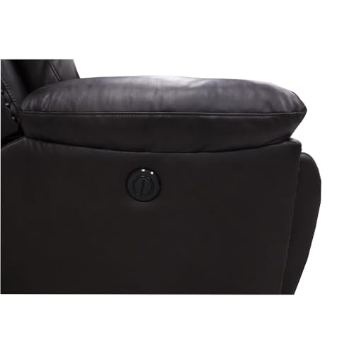 Sillón reclinable Marrón con tapizado cuero sintético miniatura 6