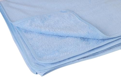 Image of Cotton Bolls Textiles Microfiber Towels for Bath Large Size-Super Soft Coral Fleece Bathing Towel with Hook Quick Dry Super Absorbent-Bath Towel for Men and Women-70x140 cm (Blue, Pack of 1)