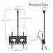 Suptek Ceiling TV Mount Fits Most 26-65 inch LCD LED Plasma Panel Display with Max VESA 400x400mm Loaded up to 45kg/100lbs Height Adjustable MC4602