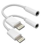 Cavo Aux Jack Adattatore per Apple iPhone 14 (2 Pack) Lightning a 3.5mm Cuffie Audio Acces...