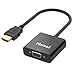 Moread HDMI to VGA Adapter with Audio, Gold-Plated Active HDMI to VGA Adapter (Male to Female) with Micro USB & 3.5mm Audio Cable Compatible with PS4, MacBook Pro, Mac Mini, Apple TV - Black