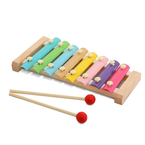 YROHGKPN Instrumento de xilófono de madera para niños pequeños, juego de aprendizaje para niños, alivia el aburrimiento, mejora la inteligencia carillón xilófono