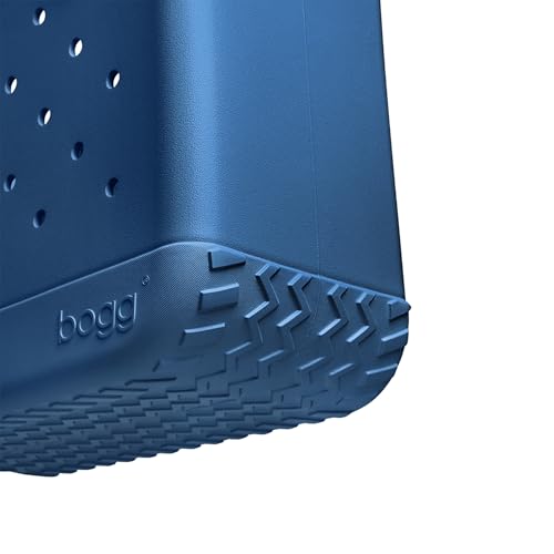 BOGG BAG - Original, Large Tote - Tail Feathers Peacock, White Buttons - 19in L x 9in W x 14in H - Beach, Pool, Boat, Sports - All Purpose EVA - Lightweight, Washable, Durable4