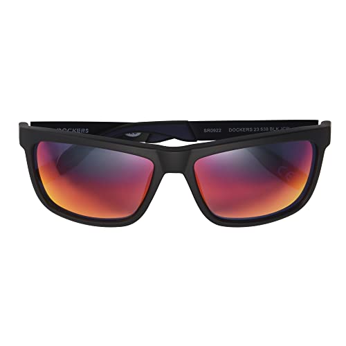 DOCKERS Men's Flex Sunglasses Way Shape, Black Red, 59 mm4
