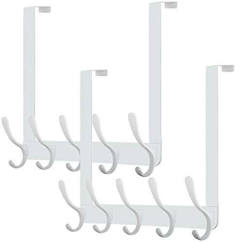 WEBI Over The Door Hook 5 Coat Hooks,Over The Door