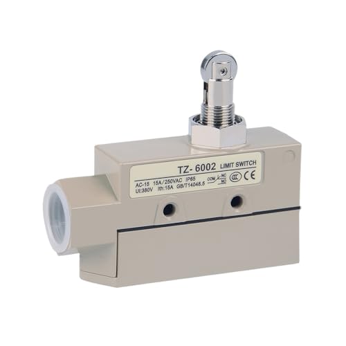 Interruptor de límite sellado TZ-6002 con cabezal de rodillo metálico NO/NC de 380V, 10 piezas