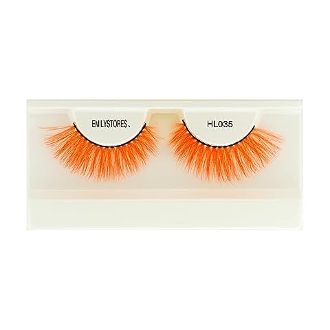 EMILYSTORES Orange Halloween Eyelashes Cover