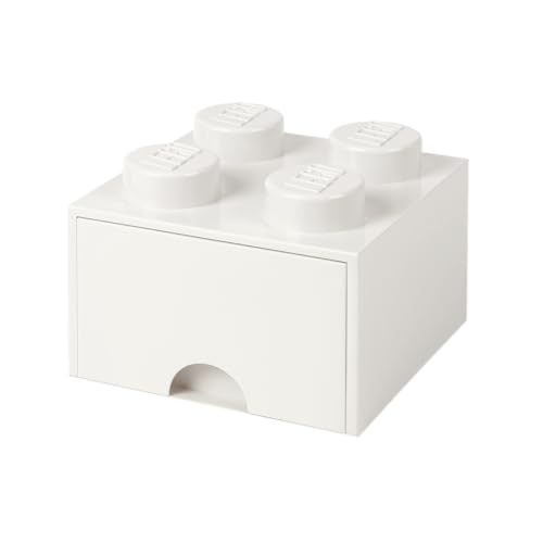 Tiroir en brique LEGO 4 boutons, 1 tiroir, boîte de rangement empilable, 4.7 l