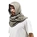 Women Men Fashion Pullover Scarf Hooded Scarf | Multifunctional Medieval Linen Cotton Cowl Hood Vintage Goth Cape Costume (Dark Gray)