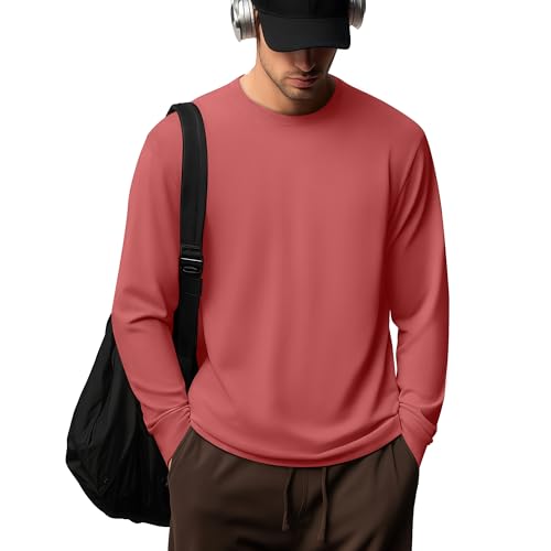 T-shirt manches longues 100% coton de qualité supérieure, coupe ample et col rond confortable Neer