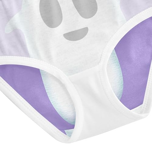Toddler Girls Underwear 2t Cotton Cute Panties Girl Animals Kids Undies Briefs Cute Halloween Ghosts Purple 5