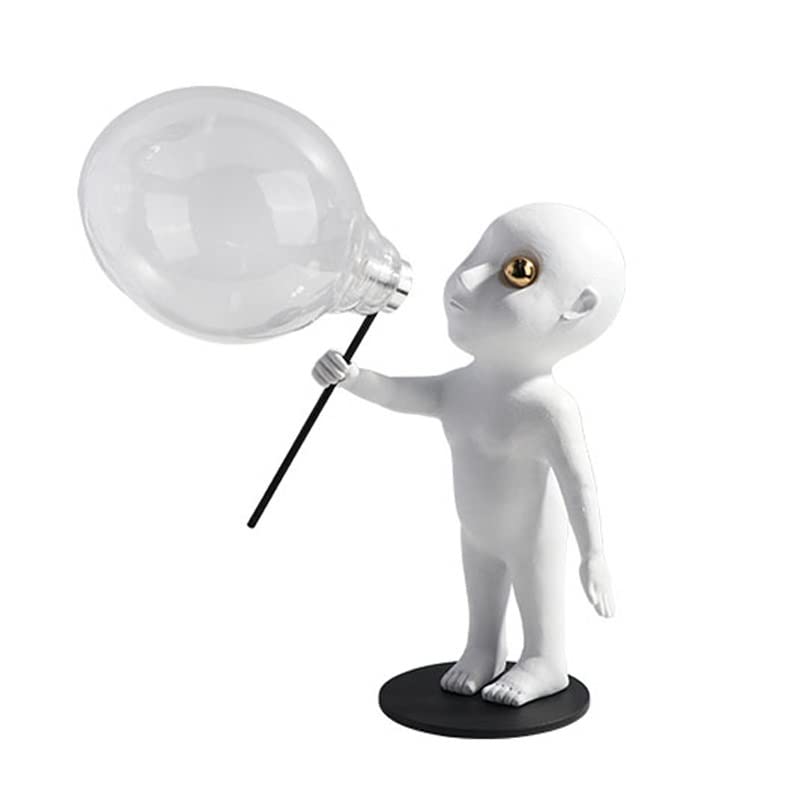 Abstrait soufflant bulle personnage statue pour rompre la monotonie