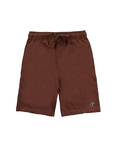 Image of KiddoPanti Boys Solid Knee-Length Basic Short | 100% Cotton Knit Fabric | Comfortable Fit with Elastic Waistband and Functional Drawcord | 2 Front Pockets Half Pant | Boys Shorts