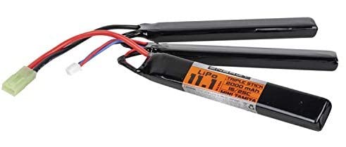 Valken Airsoft Battery - LiPo 11.1V 2000mAh 15/25c Triple Stick Style
