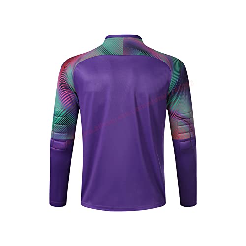 THLFR Camiseta de goleiro de futebol de goleiro, conjunto de camisa de futebol de goleiro uniforme c