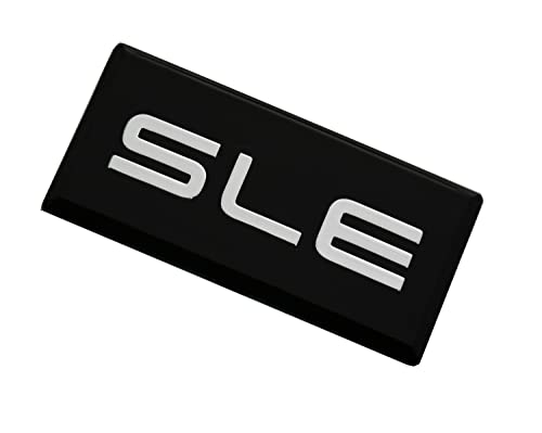Image of SSDD 2 Pack SLE Side Cab Emblems 3D NamePlate Badge Logo Replacement for GMC Suburban Sierra Yukon Savanna (Chrome /Black),CH-SLE