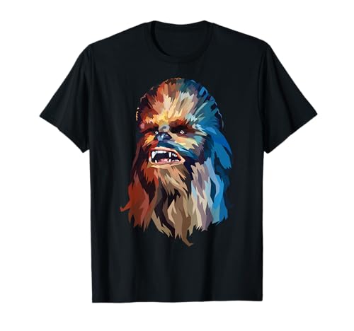 T-shirt Chewbacca Star Wars style aquarelle idéal pour look urbain décontracté