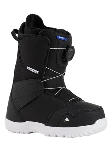 Burton Kids' Smalls BOA Snowboard Boots, Black, 6K