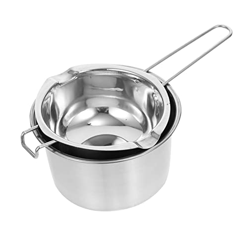 NAMOARLY Olla Para Baño María De Acero Inoxidable 600ml y 16cm Resistente Al Calor Para Derretir Chocolate Cera y Queso Uso Cocina