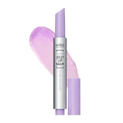 KISS NEW YORK Frozen Jelly Lip Balm Pen, High Shine Lip Gloss for Sheer Tint, Hydrating Lipstick With Hyaluronic Acid, Cooling Effect With Menthol, Non-Sticky & Long Lasting (Color Changing Purple)