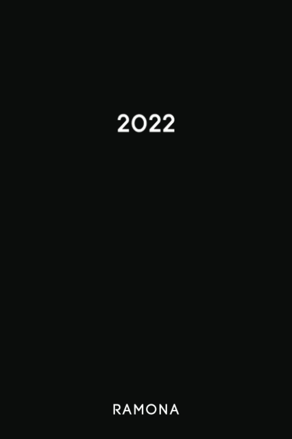 Kalender Ramona: Mit dem Vornamen personalisierter Taschenkalender I Terminplaner I A5 I 160 Seiten I Klassisch & Elegant In Schwarz (German Edition)