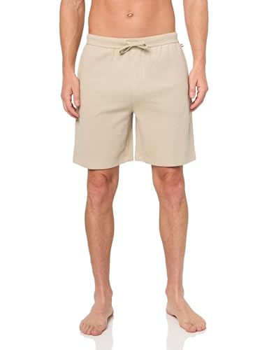Image of BOSS Men's Waffle Contrast Logo Lounge Shorts